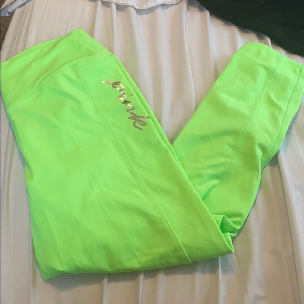 Neon Green PINK Leggings